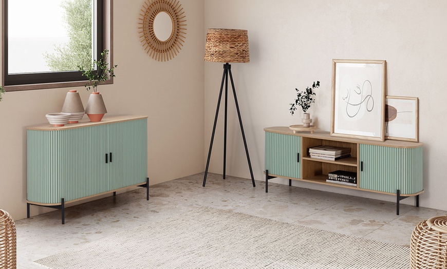 Image 2: Buffet design Mónaco avec 2 portes coulissantes