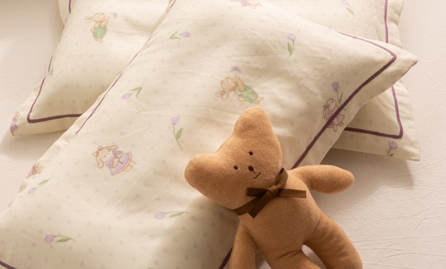 Image 18: Breathable Pure Cotton Kids Pillowcase Pair