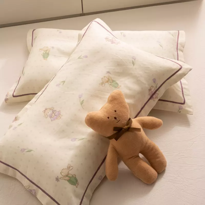 Breathable Pure Cotton Kids Pillowcase Pair