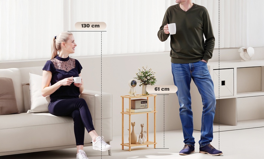 Image 5: HOMCOM 3-Tier Slim End Table