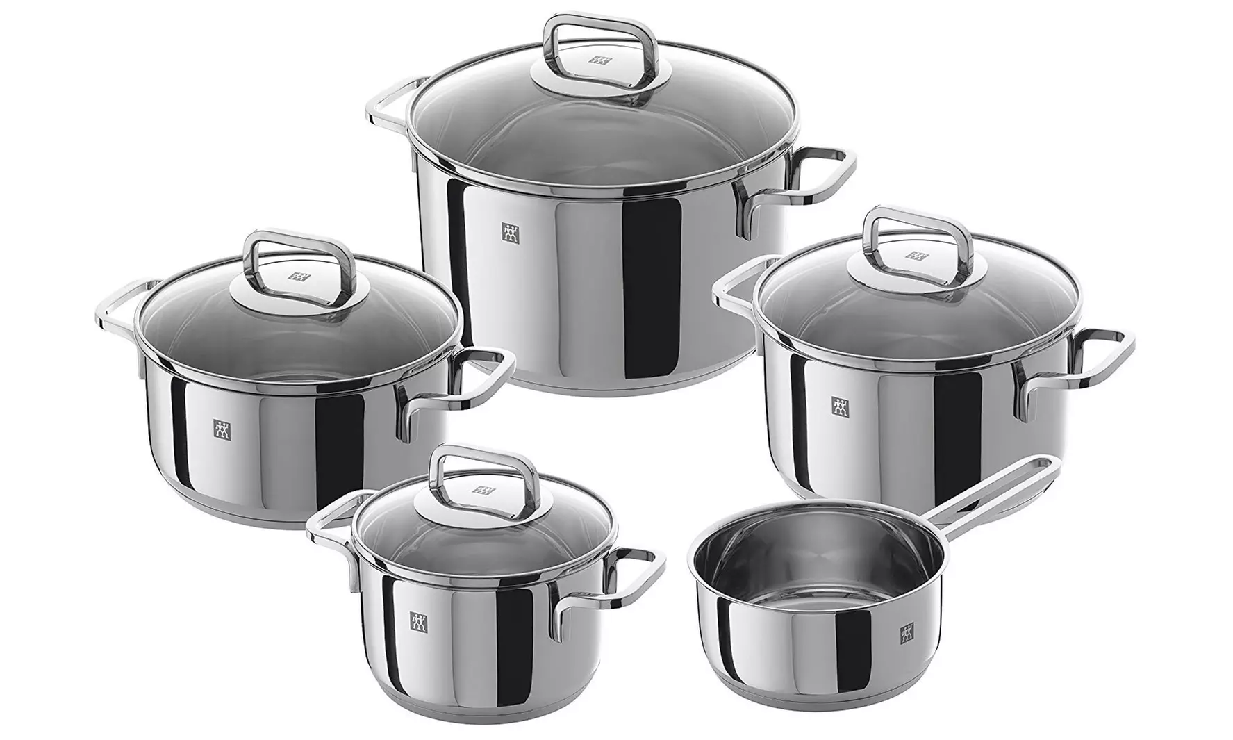 Set de casseroles en acier inoxydable Zwilling, cinq pièces - Primary Image