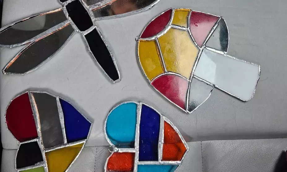 Stained Glass Class for 2 or 4 at Mellow Maker Studio 