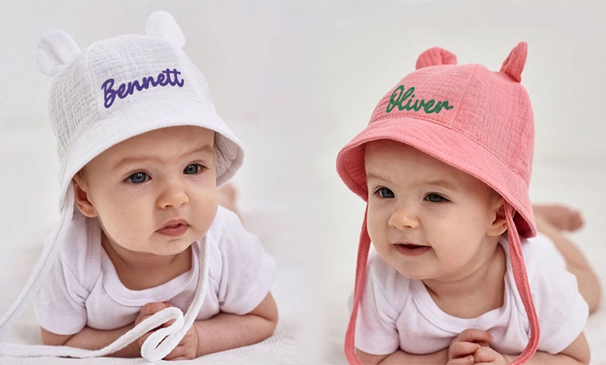 Image 4: Custom Baby Sun Hat 