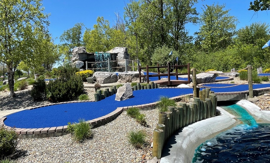 Image 1: 18-Hole Round of Mini Golf for One, Two, or Four with a Frozen Dessert