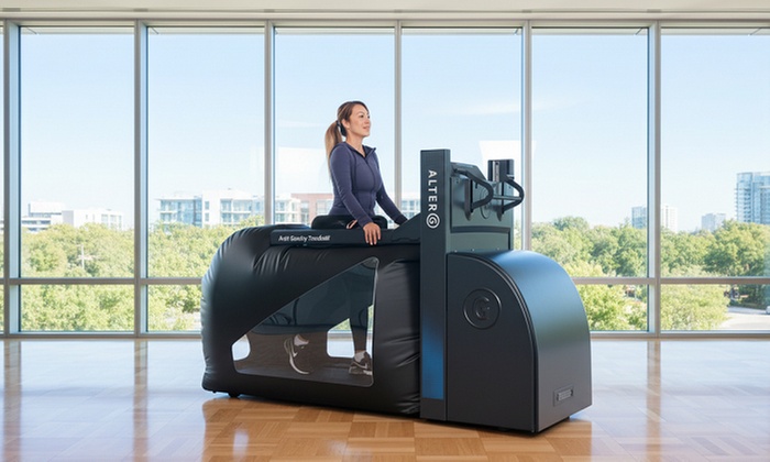 1 o 3 sesiones en cinta de correr sin gravedad para 1 o 2 personas