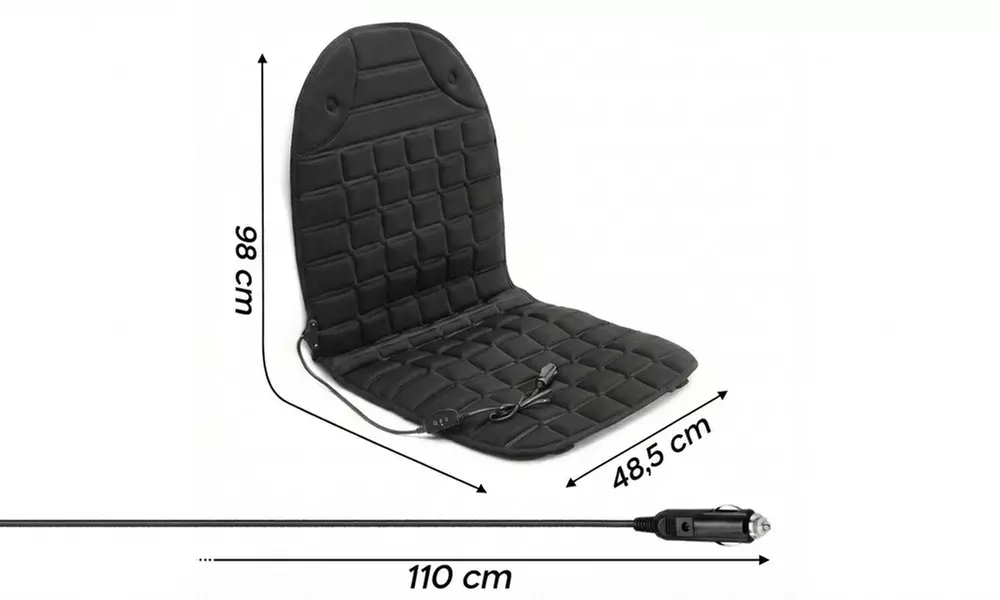 Universele verwarmde autostoelhoes met 2 warmtestanden