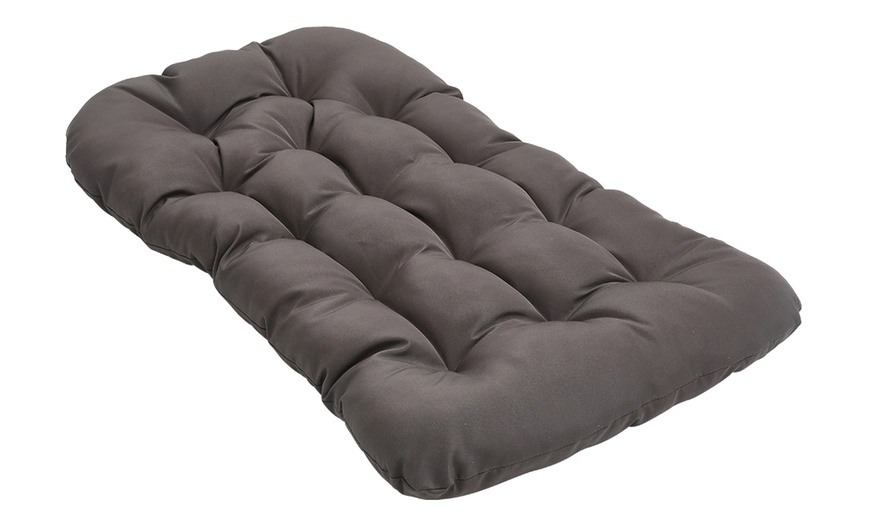 Image 24: Outdoor Cosy Rattan-Effect Hanging Egg Chair with Cushion