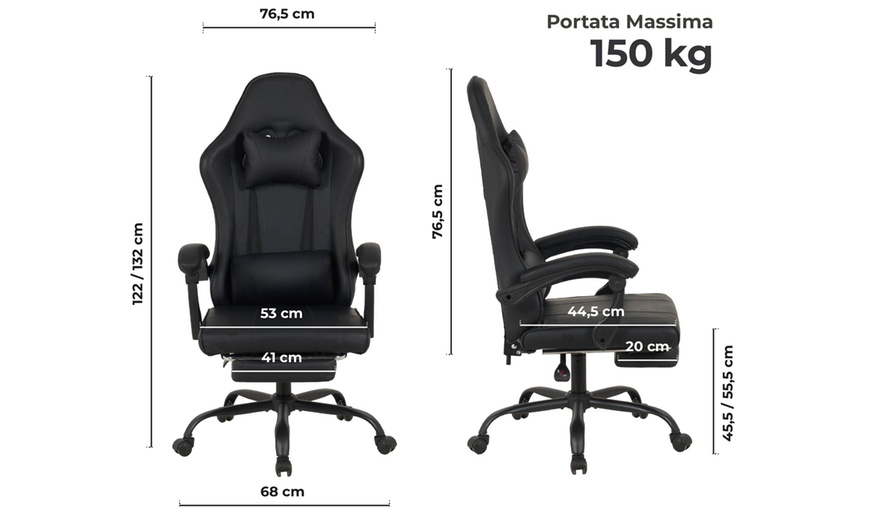 Image 7: Sedia gaming massaggiante Champion