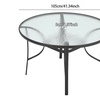 Image 17: Garden Rippled Tempered Glass Table Set