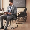 Image 4: HomCom Ergonomic Meeting Chair with Mesh Back Support