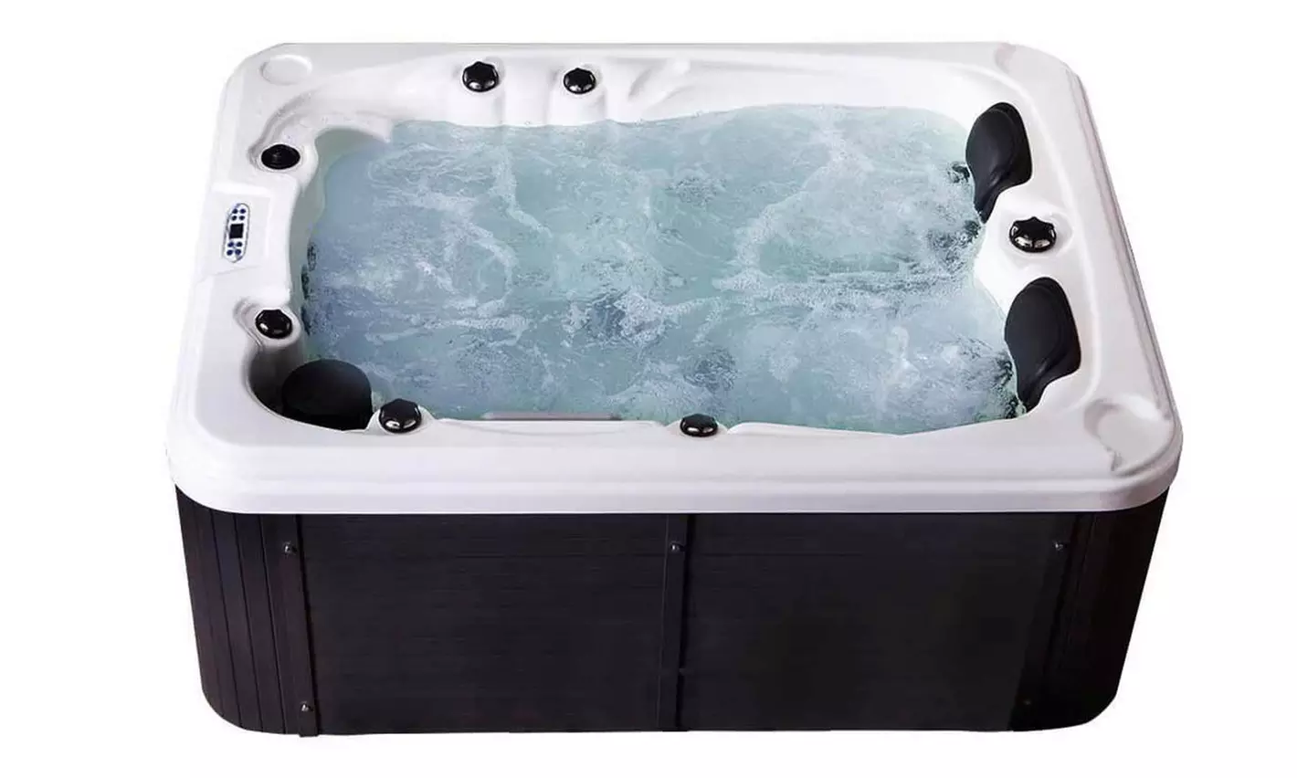 Home Deluxe Outdoor Whirlpool BEACH, optional mit Treppe & Abdeckung