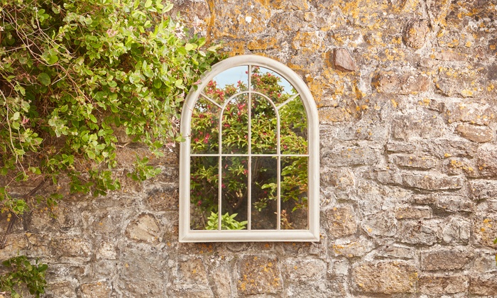 Up To 47% Off Decorative Outdoor Garden Mirror | Groupon