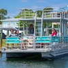 Image 3: 30-Foot Pontoon Rentals with Double Rear Slides