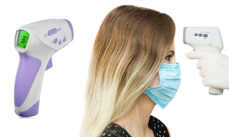 Termometro infrarossi digitale no contact colore random tra grigio e bianco e bianco e violetto