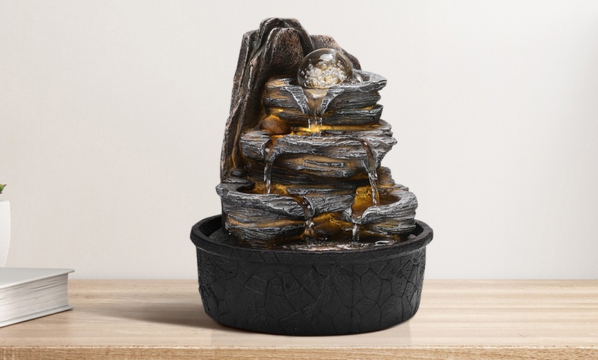 Image 11: Outdoor LED Rockery Water Feature with 4 Styles