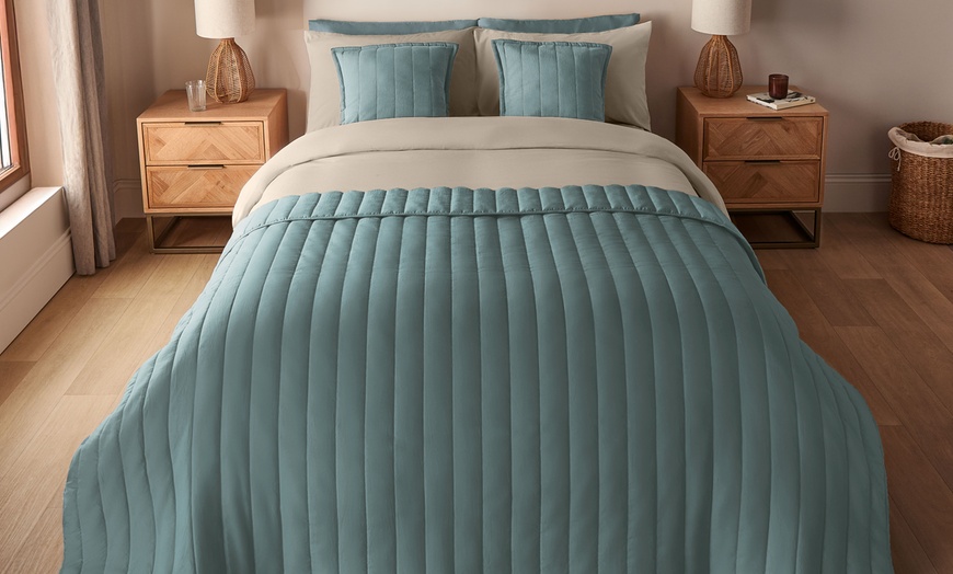 Image 4: Silentnight Supersoft Quilted Bedspread or Cushions
