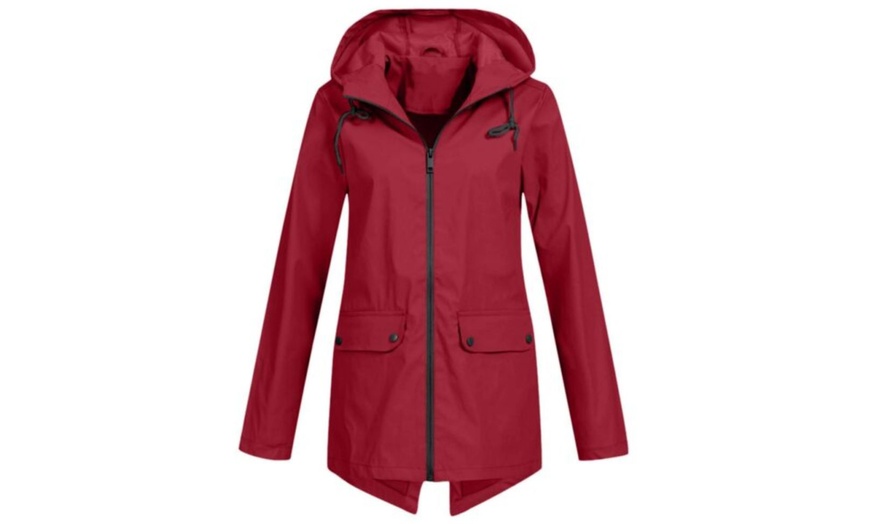 Image 3: Women's Lightweight Zip-through Hooded Windbreaker Jacket