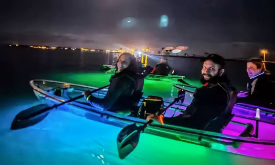 Sunrise Uncovered, Golden Glide or Moonlight Unveiled Clear Kayak Tour 