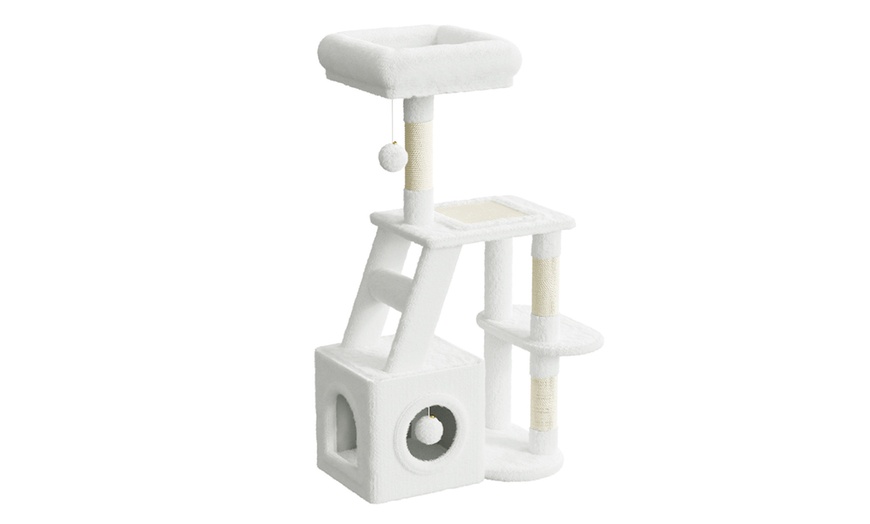 Image 11: 53cm/107cm Cat Tree Tower Indoor Cat Bed with Scratching Post