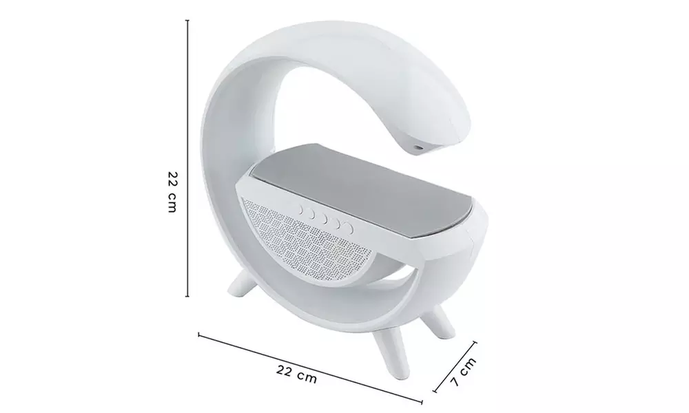 Lampe LED Bluetooth rechargeable avec charge de téléphone à induction - Second Medium