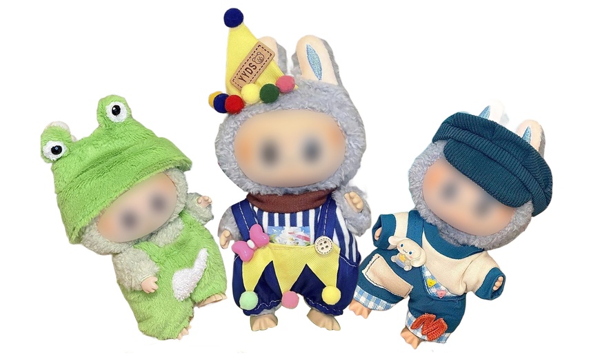 Image 3: One- or Three-Pack Clothing for Labubu Dolls