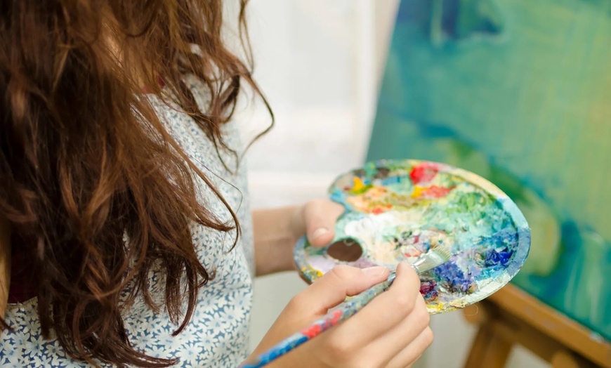 Image 9: Mandala Plates, Guided Painting, Figure Drawing Workshop for 1,2 or 4 