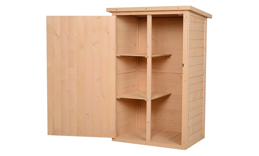 Image 3: Fir Wood Garden Storage Shed