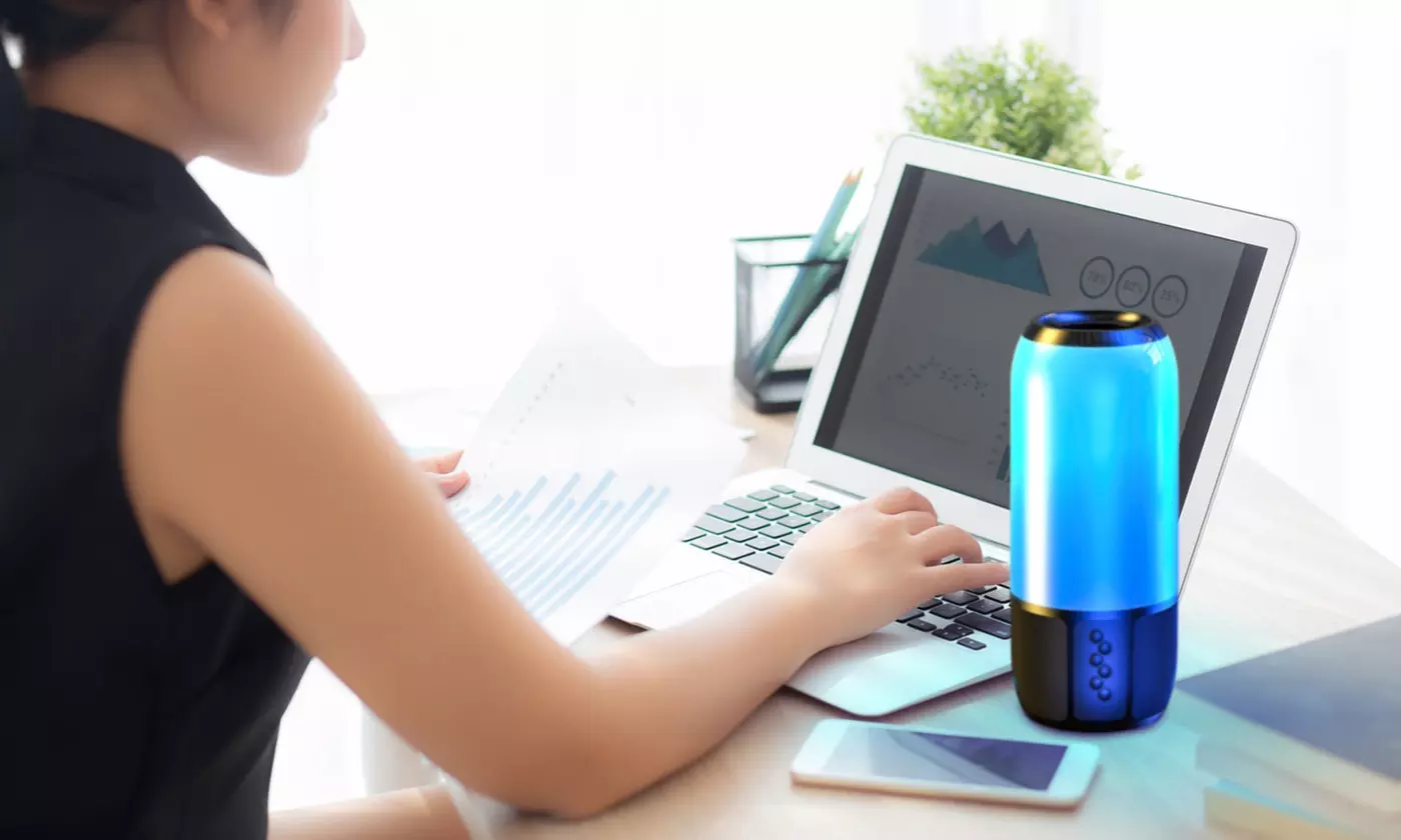 iMounTEK Portable Wireless Bluetooth Speaker with 6 Color-Changing Lights