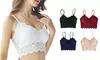 Women Bralette Bra Lingerie Push Up Crochet Wireless Lace Bra Crop Tank Top