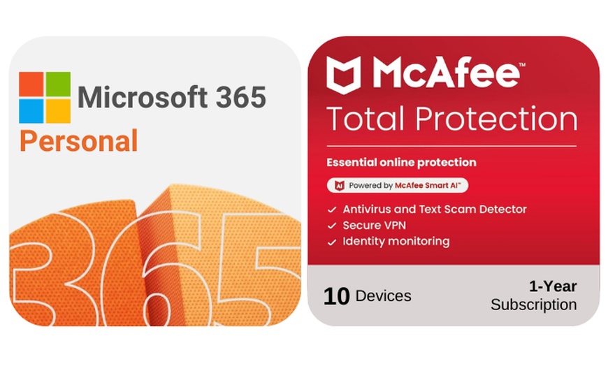 Image 3: Microsoft 365 Famille ou Personnel avec McAfee Total Protection : 1 an