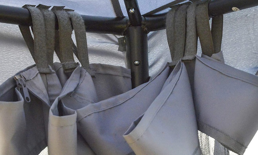 Image 8: Outsunny 3m x 3m Gazebo with Net Curtains, Stylish Metal Design