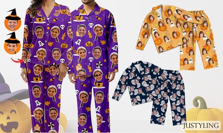 Personalisierbarer Schlafanzug oder Pyjama mit eigenem Foto im Halloween-Design (exkl. Versandkosten) - Justyling