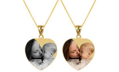 Up to 83% Off Personalized Portrait Pendant from Monogram Hub