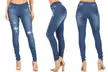 Women's Stretchy Jeans Pull-On Skinny Ripped Denim Jeggings S-3XL - Second Medium