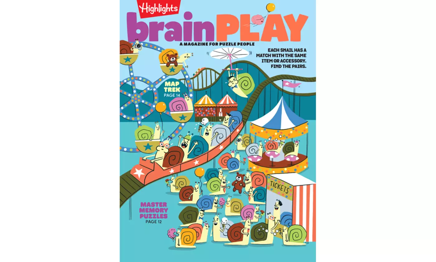 Save 48% on One Year Subscription with 6 Issues of BrainPLAY Magazine with Puzzling Fun from Blue Dolphin Magazines!  - Primary Image