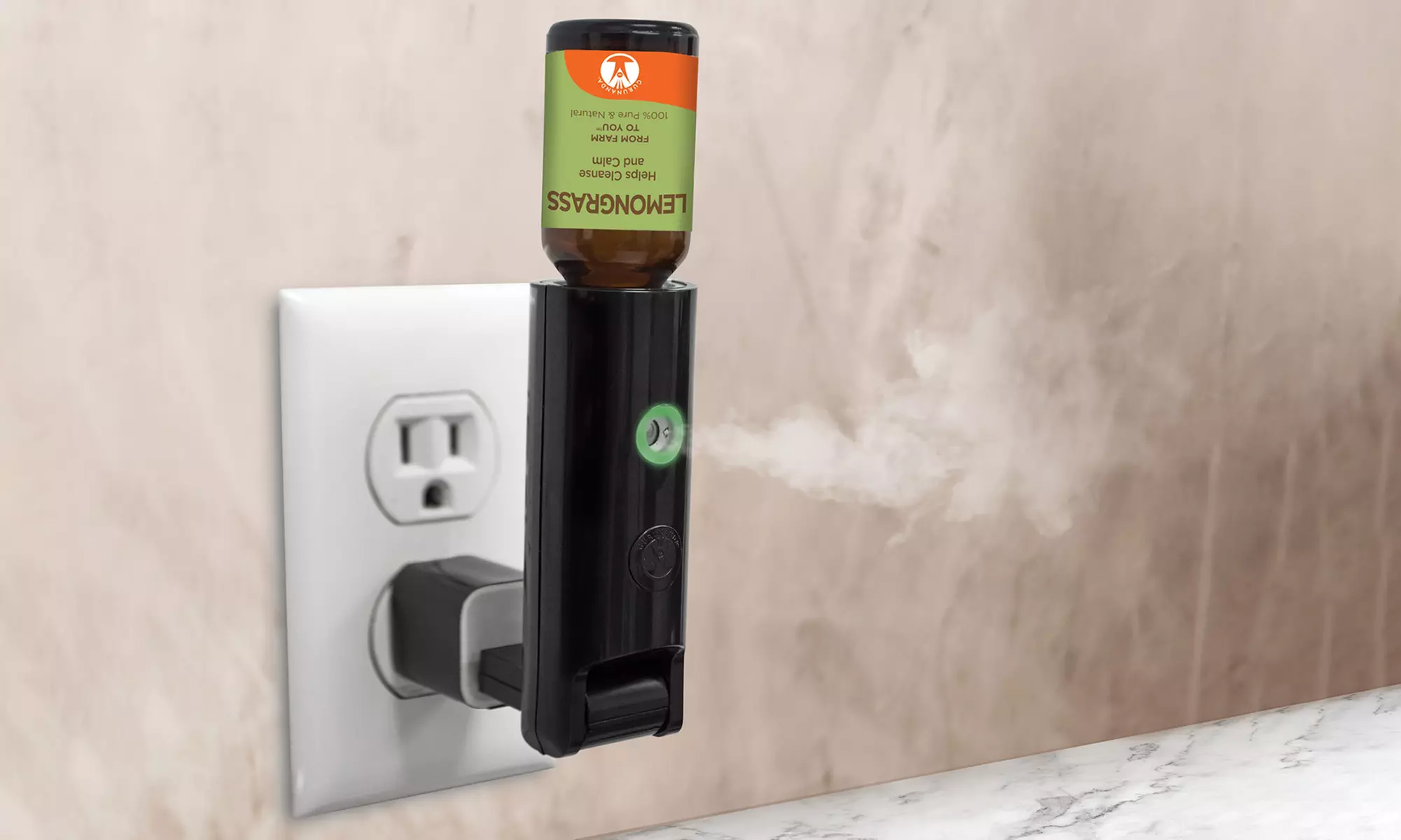 Gurunanda Wall Plug-In Diffuser with Lemongrass Essential Oil - Primary Image