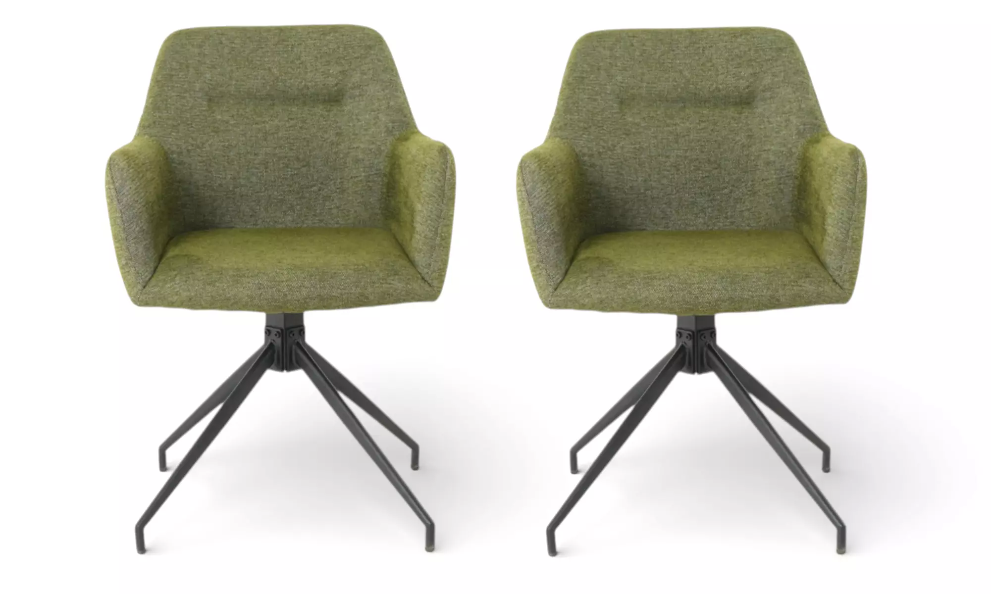 Lot de 2 chaises pivotantes "Morini" en tissu