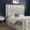 Image 1: DS Living Kingston Upholstered Soft Velvet Bed