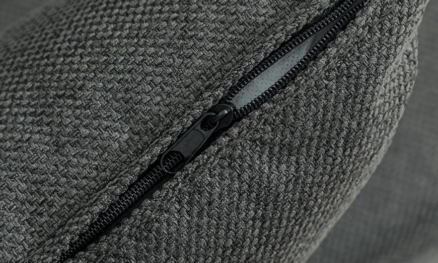 Image 4: HomCom 2-in-1 Sofa Bed Convertible Lounger with Linen-Look Upholstery