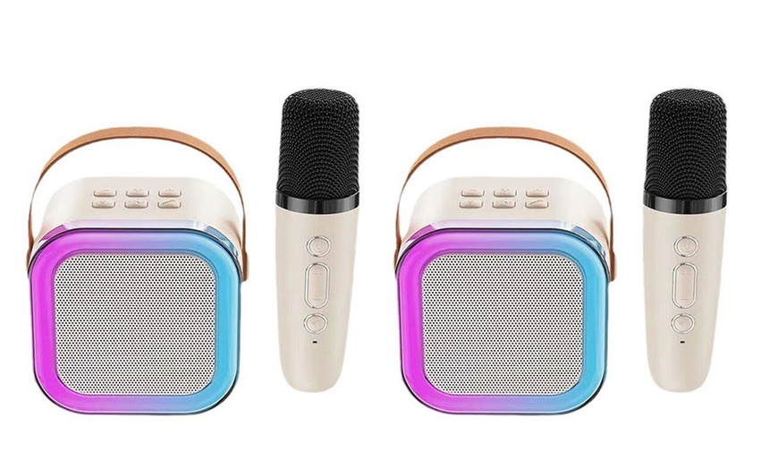 Image 5: Mini karaoké Bluetooth, avec 1 ou 2 micros