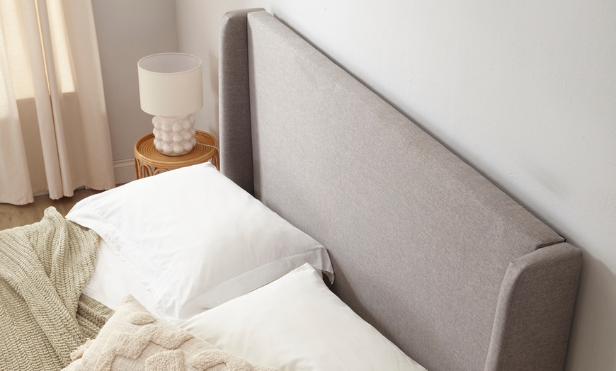 Image 10: DS Living Siena Winged Bed in Grey