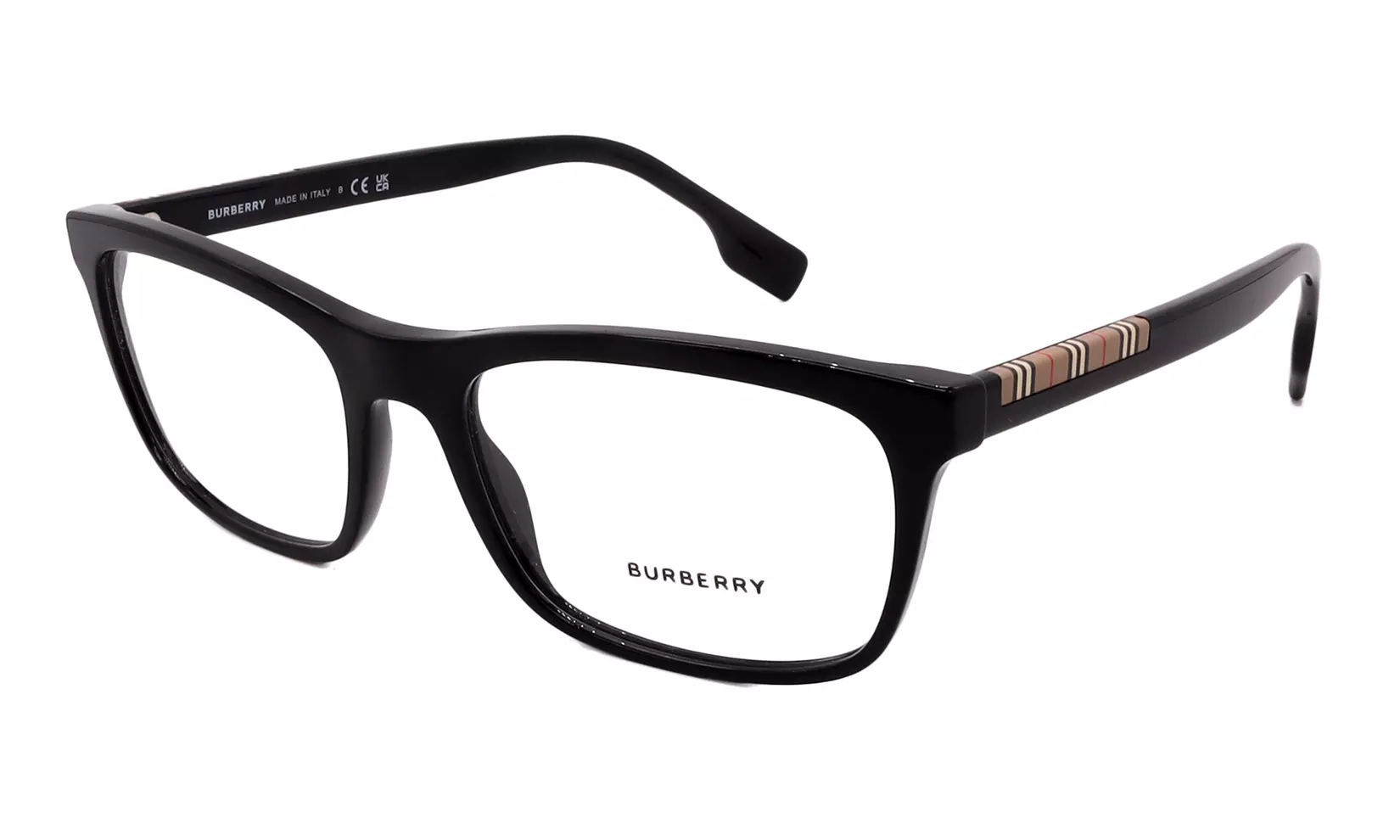 Burberry BE2334 3001 Black Burberry Print Eyeglasses