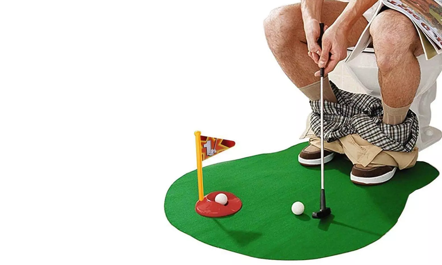 Ensemble de jeu de golf miniature pour les toilettes - Image 3