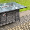 Image 3: Fimous 9-Seater Rattan-Effect Garden Furniture Set with Fire Pit Table
