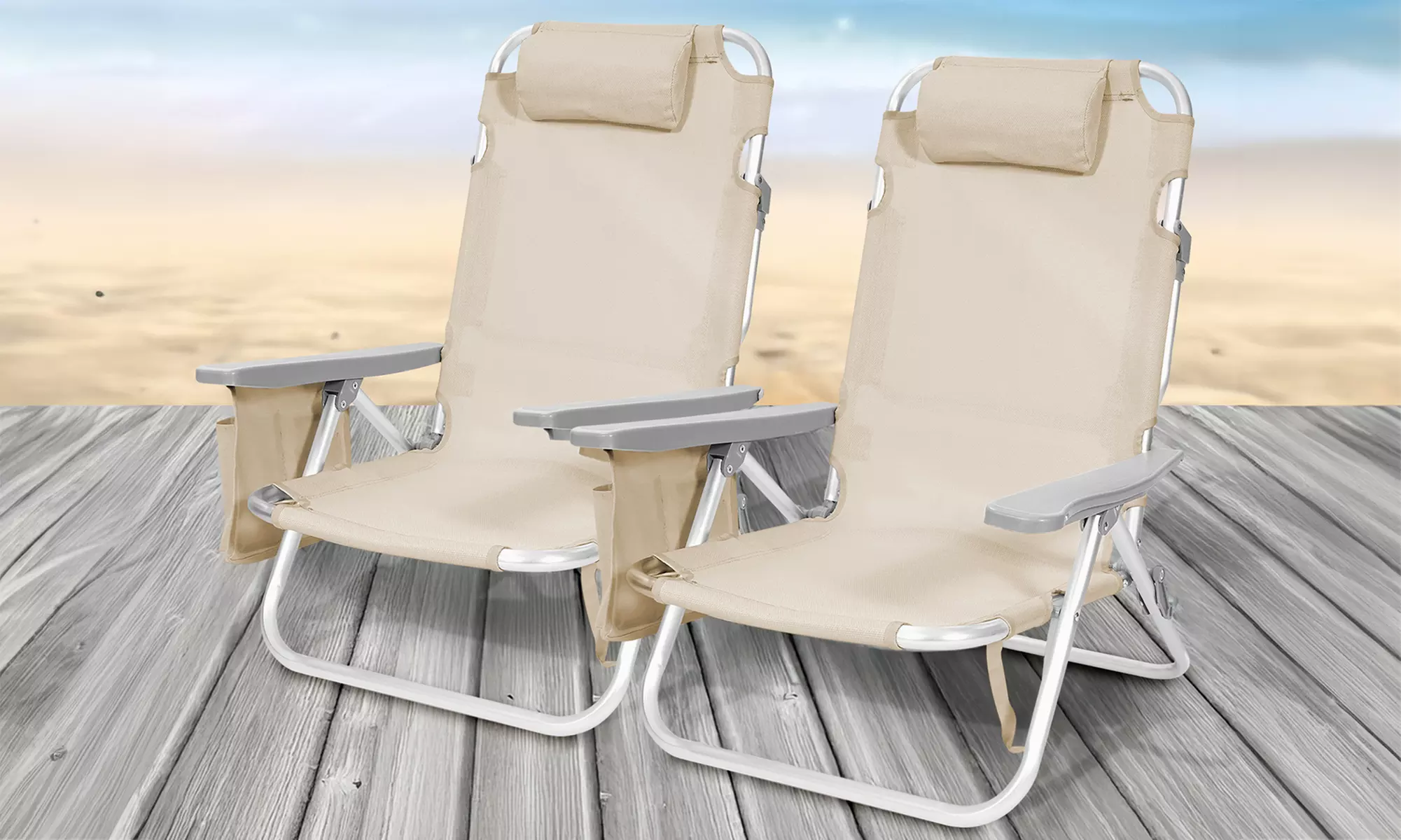 Pack de 2 sillas de playa