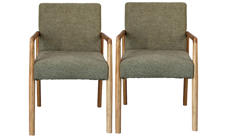 Image 22: Set di 2 poltrone in legno massello Doosense