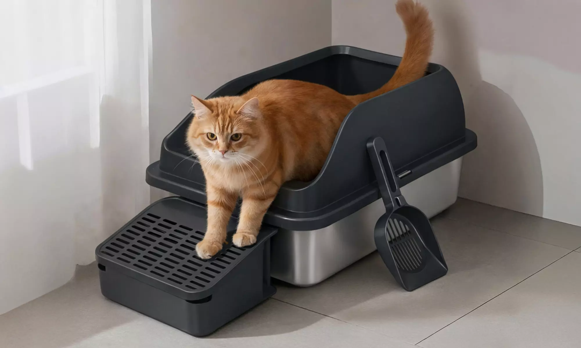 Skylos Stainless Steel Cat Litter Boxes