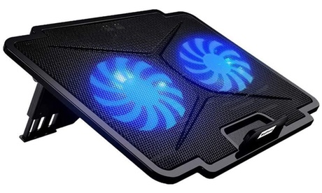 Tavolino dissipatore per notebook, con 2 ventole di raffreddamento