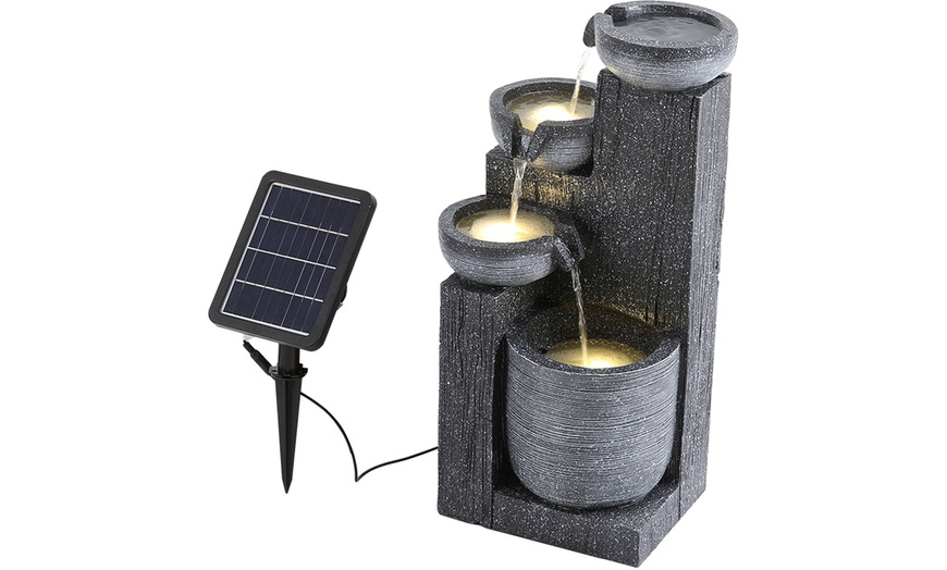 Image 7: Outdoor Multi-Tier Ceramic LED Fountain Water Feature