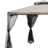 Image 7: Outsunny 3m x 3m Gazebo with Net Curtains, Stylish Metal Design